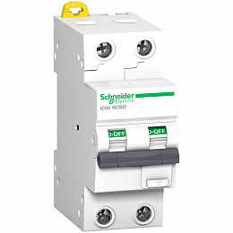 iC60 RCBO Дифф. автомат 2-полюсный, 10A, 30mA, 10kA, тип A (хар-ка C) Schneider Electric. Вид 1