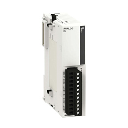 Модуль аналоговый 4вх, 0-10В/ 0-20мА 12бит Schneider Electric. Вид 1