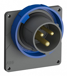 Вилка с прямым фланцем easy&safe 216ebu6w,16a,2p+e,ip67,6ч ABB. Вид 1