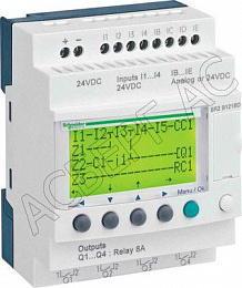 Компактное интеллектуальное реле c дисплеем 12входов/12выходов 24В DC ZELIO LOGIC Schneider Electric. Вид 1