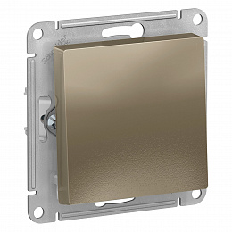 Выключатель1-клавишный (сх.1) 10АХ, механизм ( шампань) Atlas Design Systeme Electric. Вид 1