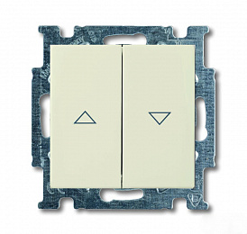 2026/4 UC-92-507 Выключатель для жалюзи (рольставней) без фиксации (слоновая кость) Basic 55 ABB. Вид 1