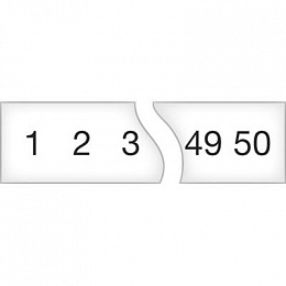 ENT  Маркировка RTM7 1-100 для клемм 6мм TYCO. Вид 1