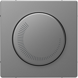 Центральная накладка регулятора частоты вращения (нержавеющая сталь) Merten D-Life Schneider Electric. Вид 1