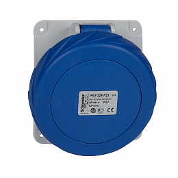 Розетка панельная, угловая винт 32а 3P-N-E 100-130 IP67 Schneider Electric. Вид 1