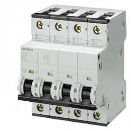 Автомат 4-полюсный 40А 6кА (хар-ка C) Siemens. Вид 1