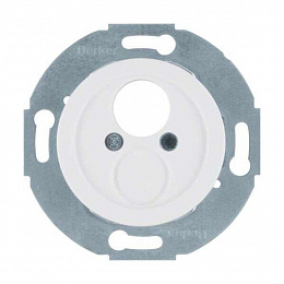 Механизм для малого штекерного разъема с накладкой (полярная белизна, глянцевый) Serie 1930/Glas/Palazzo Berker. Вид 1