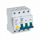 ДИФ-103 Дифф. автомат 3P+N, 32А, 30mA, тип AC, 6kA (хар-ка C) DEKraft
