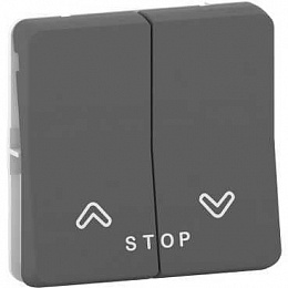 Кнопка для управления жалюзи, механизм IP55 (антрацит) Mureva Styl Schneider Electric. Вид 1