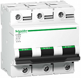 Автоматический выкл. c120h 3п 125a d Schneider Electric. Вид 1