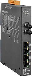 5-портовый неуправляемый коммутатор: 4х10/100 BaseT(X), 1х100BaseFX, металлический корпус ICP DAS. Вид 1