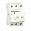Автоматический выключатель 3-полюсный (АВ) С 10А 6кA Schneider Electric. Вид 1.