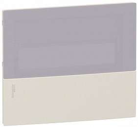 Передняя панель 18 мод.для встраиваемого щита, бежевая, с дымчатой дверью Schneider Electric. Вид 1