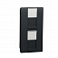 Лицевая панель для Keystone/Systimax RJ45, 4 мод., со шт., с пол д/надп.,прям. (антрацит) Unica Schneider Electric. Вид 1.