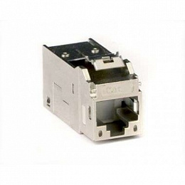Модуль Keystone RJ45 CAT5E экранированный, серебристый DKC. Вид 1