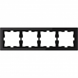 Рамка 4-постовая (черный оникс) Merten D-Life Schneider Electric. Вид 1