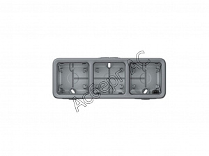 Коробка для накладного монтажа 3 поста, горизонтальная (серый) IP55 Plexo Legrand. Вид 1