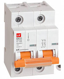 BKH Автоматический выключатель 2-полюсный, 125А, 10kА (хар-ка C) LSis. Вид 1