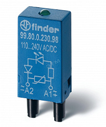Модуль варисторный со светодиодом (28-60V) AC/DC Finder. Вид 1