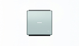 8504.3 PL Клавиша для 1-клавишных выкл./перекл./кнопок с символом ЗВОНОК и линзой подсветки,серия SKY, серебристый алюмини ABB. Вид 1