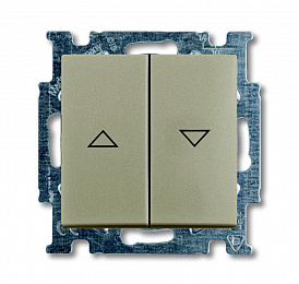 2026/4 UC-93-507 Выключатель для жалюзи (рольставней) без фиксации (шампань) Basic 55 ABB. Вид 1