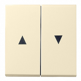 Клавиша для жалюзийного выключателя (кремовый, глянцевый) System 55 GIRA. Вид 1