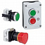 Кнопочный пост на 4 элемента (серый) Legrand. Вид 1.
