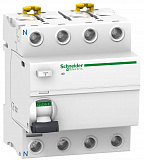 iID 4Р 25A 30mA A-SI Блок утечки тока 4-полюсный, 25A, 30mA, тип A-SI (УЗО) Schneider Electric