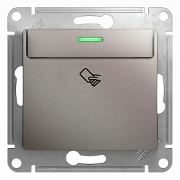 Выключатель карточный,сх.6,10ax, механизм (платина) Glossa Systeme Electric. Вид 1
