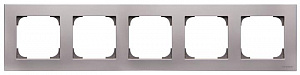 8575 PL Рамка 5-постовая (серебристый) SKY ABB. Вид 1