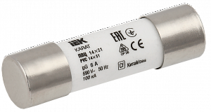 Плавкая вставка цилиндрическая ПВЦ 14х51 6А KARAT ИЭК. Вид 1