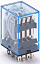 ПР102-4-03-024-DC Промежуточное реле 24B DC 4ПК (3А) с индикацией LED DEKraft. Вид 1.