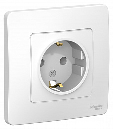 Розетка с заземлением без шторок, С/У, 16А, 250В (белый) Blanca Systeme Electric. Вид 1