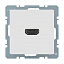 Розетка HDMI (полярная белизна, бархат) Q.1/Q.3 Berker. Вид 1.