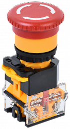 Кнопка D8-11ZS "Грибок" d=22мм 1з+1р пов. с фик. красная ИЭК. Вид 1