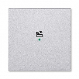 Клавиша одинарная с символом сцены free@home серебро Levit ABB. Вид 1