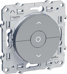 Выключатель 3-клавишный, для жалюзи, 3-позиционный (алюминий) Odace Schneider Electric. Вид 1