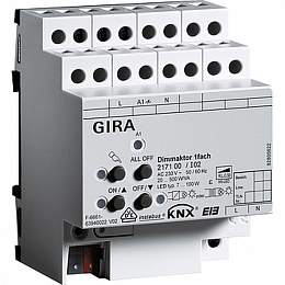 Универсальный диммер 1х 500 W KNX/EIB REG Gira. Вид 1