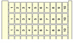 RC510 (1-100) Маркировка номеров вертикальная TYCO. Вид 1
