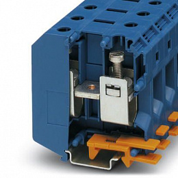 UKH 50 BU Клемма для высокого тока до 50 мм² (синяя) на DIN-рейку Phoenix Contact. Вид 1