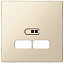 Центральная Накладка для USB Механизма 2,1а, sm (бежевый) Merten Schneider Electric. Вид 1.