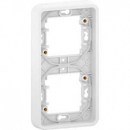 Рамка 2-постовая вертикальная, IP55 (белый) Mureva Styl Schneider Electric. Вид 1