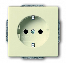 20 EUC-82-500 Розетка SCHUKO 16А 250В, серия Future/Axcent/Carat/Династия, цвет слоновая кость ABB. Вид 1