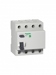 Блок утечки тока 4-полюсный, 63A, 300mA, тип АC (УЗО) EASY 9 Schneider Electric. Вид 1