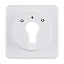 Накладка для жалюзийного замочного выключателя/кнопки, с/у, IP44 (полярная белизна, глянцевый) Berker. Вид 1.