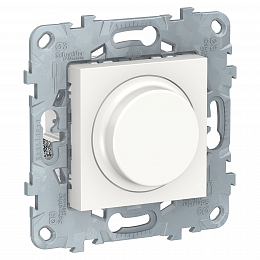 Светорегулятор поворотно-нажимной, LED универсальный 5-200вт (белый) Unica New Schneider Electric. Вид 1