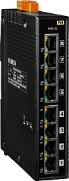 Индустриальный коммутатор: 8х10/100 Base-T Ethernet, расширенный диапазон температур, поддержка PoE ICP DAS. Вид 1