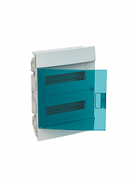 Бокс встраиваемый на 24 мод. зеленая дверь (с клемм.) 320х435х108 Mistral41 ABB. Вид 1