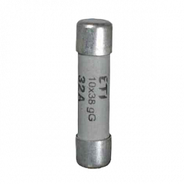 Цилиндрическая плавкая вставка 6А, размер 10х38, тип gG, 500В AC ETI. Вид 1