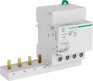 Блок диф. тока 4-полюсный, 63A, 100mA, Тип-AC Systeme9 Systeme Electric. Вид 1